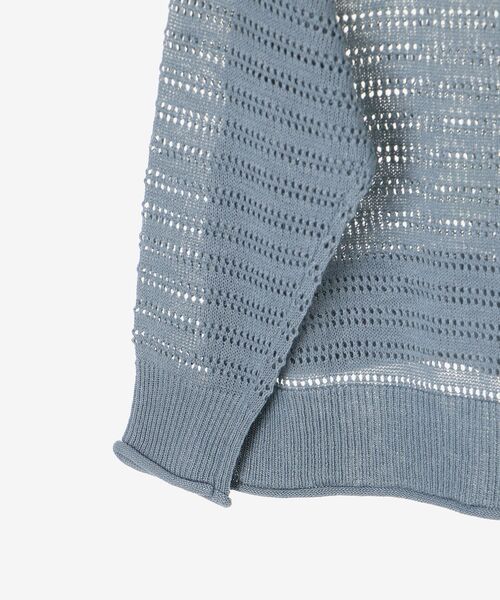 le.coeur blanc（ルクールブラン）の「リネンライクメッシュニットプルオーバー（ニット/セーター・レディース・ベージュ/ブラウン/ブルー・38）」の15枚目の写真