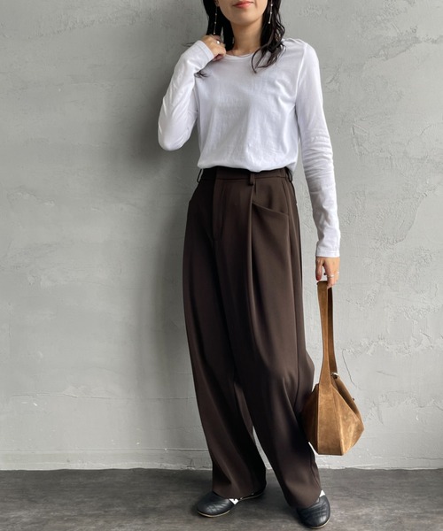 HANES（ヘインズ）の「[HANES/ヘインズ] 2P FOR HER ジャパンフィットクルーネックパックTシャツ（Tシャツ/カットソー・レディース・ホワイト×ブラック・M/L）」の9枚目の写真