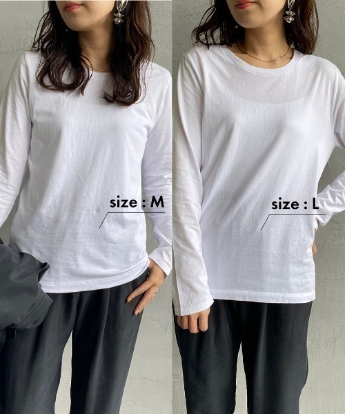 HANES（ヘインズ）の「[HANES/ヘインズ] 2P FOR HER ジャパンフィットクルーネックパックTシャツ（Tシャツ/カットソー・レディース・ホワイト×ブラック・M/L）」の6枚目の写真