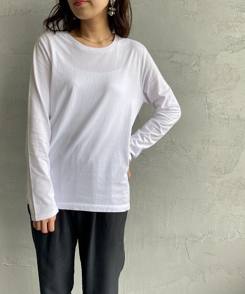 HANES（ヘインズ）の「[HANES/ヘインズ] 2P FOR HER ジャパンフィットクルーネックパックTシャツ（Tシャツ/カットソー・レディース・ホワイト×ブラック・M/L）」の13枚目の写真