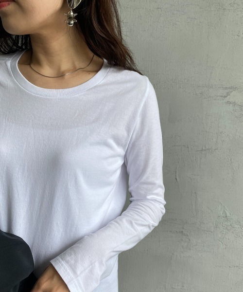 HANES（ヘインズ）の「[HANES/ヘインズ] 2P FOR HER ジャパンフィットクルーネックパックTシャツ（Tシャツ/カットソー・レディース・ホワイト×ブラック・M/L）」の16枚目の写真