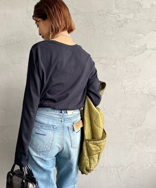 HANES（ヘインズ）の「[HANES/ヘインズ] 2P FOR HER ジャパンフィットクルーネックパックTシャツ（Tシャツ/カットソー・レディース・ホワイト×ブラック・M/L）」の19枚目の写真