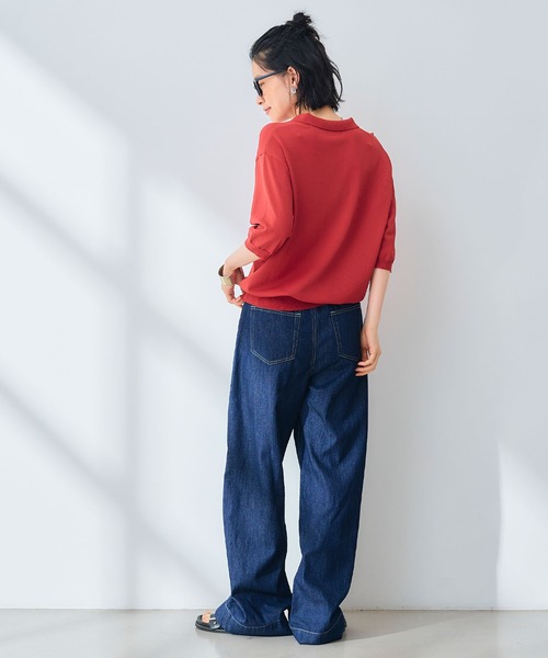 CROSS FUNCTION(クロスファンクション)の「《UV/洗える》サマ美え スキッパーニットプルオーバー【CROSS FUNCTION/クロスファンクション】(ニット/セーター・レディース・レッド/チャコールグレー/オフホワイト・LL/M/L)」の20枚目の写真