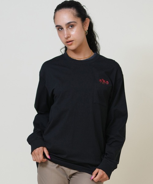 THE NORTH FACE/ザ・ノース・フェイス ポケットロンT 花刺繍 ワン