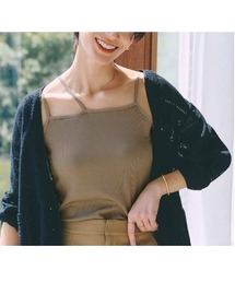 IEDIT（イディット）の「ＩＥＤＩＴ　デザインストラップで魅せる　わき高・胸もと安心設計のカップ付きキャミソール（キャミソール）」