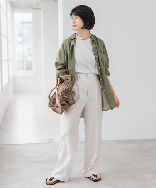 新品 Spick & Span ガーメントダイシアーラミーシャツ セール】ガーメントダイシアーラミーシャツ（シャツ/ブラウス