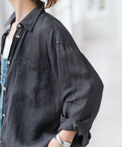 【美品】Spick&Span ガーメントダイ ラミーシャツ リネン カーキ Spick&Span ガーメントダイ ラミーシャツ リネン カーキ - メルカリ