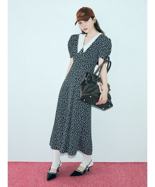 最終お値下げ【新品】LILY BROWN ヴィンテージカラーデザインワンピース LILY BROWN（リリーブラウン）の「ヴィンテージカラーデザイン