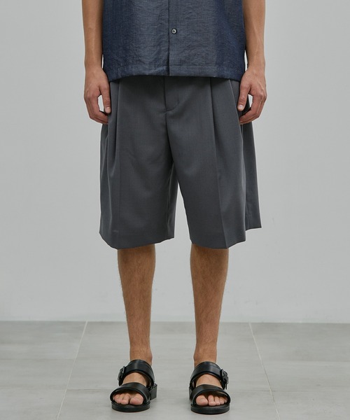 SUMMER WOOL 2タックイージーショーツ（スラックス）｜UNITED
