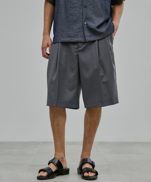 SUMMER WOOL 2タックイージーショーツ（スラックス）｜UNITED