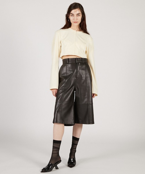 値下げします　プランクプロジェクト　レザーパンツ レザーカーゴショーツ / Leather Cargo Shorts（カーゴパンツ