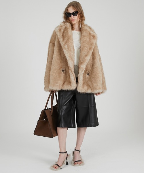 PRANK PROJECT（プランクプロジェクト）の「レザーハーフパンツ / Leather Half Pants（その他パンツ・レディース・ブラウン/ブラック・36/38）」の18枚目の写真