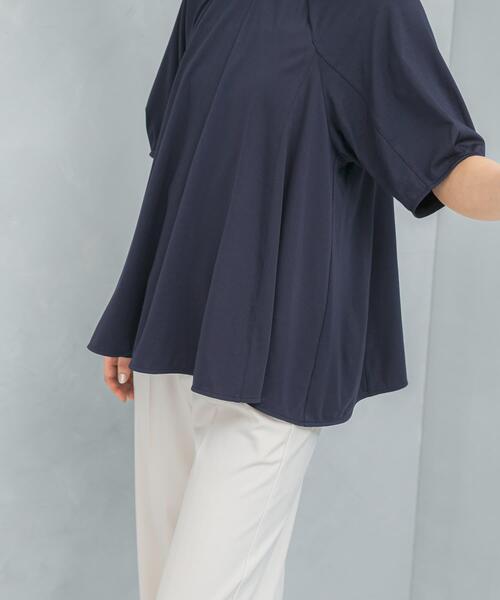 URBAN RESEARCH ROSSO WOMEN(アーバンリサーチ ロッソ)の「クールタッチフレアポンチプルオーバー(Tシャツ/カットソー・レディース・ネイビー/オフホワイト・FREE)」の10枚目の写真