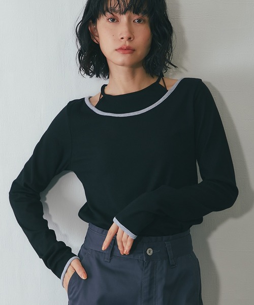 DIESEL ロゴ ロング　Tシャツ　オープンショルダー　ワンピース　黒　Ｓ DIESEL（ディーゼル）の「レディース ワンピース ドレス ニット