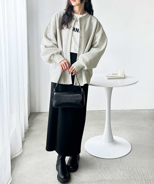 GeeRA（ジーラ）の「【M~LLサイズ展開】前後2wayスウェットカーディガン（スウェット・レディース・オートミール/杢グレー/ブラック・MEDIUM/LARGE/X-LARGE）」の21枚目の写真