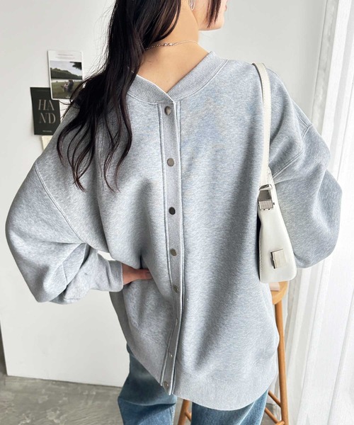 GeeRA（ジーラ）の「【M~LLサイズ展開】前後2wayスウェットカーディガン（スウェット・レディース・オートミール/杢グレー/ブラック・MEDIUM/LARGE/X-LARGE）」の16枚目の写真