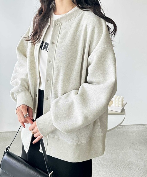 GeeRA（ジーラ）の「【M~LLサイズ展開】前後2wayスウェットカーディガン（スウェット・レディース・オートミール/杢グレー/ブラック・MEDIUM/LARGE/X-LARGE）」の18枚目の写真