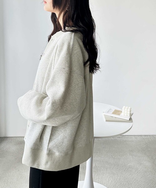 GeeRA（ジーラ）の「【M~LLサイズ展開】前後2wayスウェットカーディガン（スウェット・レディース・オートミール/杢グレー/ブラック・MEDIUM/LARGE/X-LARGE）」の19枚目の写真