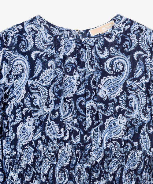 MICHAEL KORS（マイケルコース）の「ロングスリーブ スモック マキシドレス（ドレス・レディース・ブルー系・S/XXS/XS）」の3枚目の写真