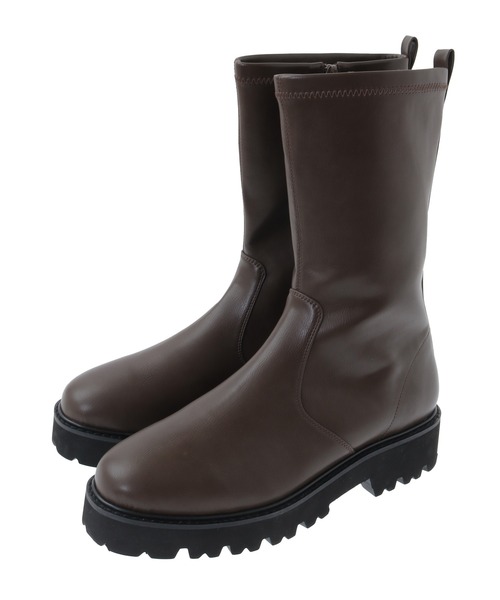 YECCA VECCA（イェッカヴェッカ）の「トラックソールブーツ（ブーツ・レディース・ブラウン/ブラック・22.5cm/23.5cm/24.5cm）」の9枚目の写真