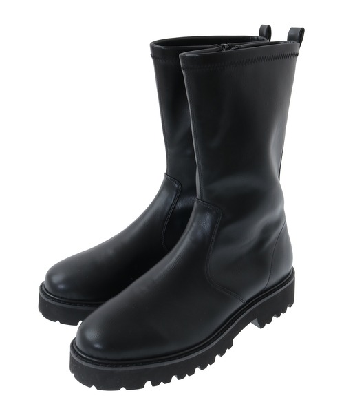 YECCA VECCA（イェッカヴェッカ）の「トラックソールブーツ（ブーツ・レディース・ブラウン/ブラック・22.5cm/23.5cm/24.5cm）」の5枚目の写真