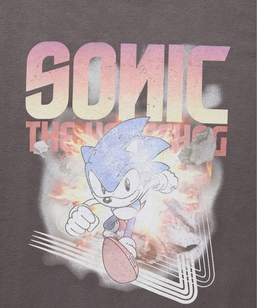 ALWAYS GOOD TIME(オルウェイズグッドタイム)の「【SONIC/ソニック】裏起毛ピグメント風プリントスウェット(スウェット・メンズ・ブラック系その他/アイボリー/ダークブルー/スミクロ・LARGE/MEDIUM)」の15枚目の写真