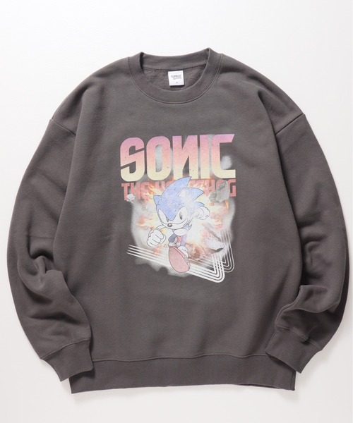 ALWAYS GOOD TIME(オルウェイズグッドタイム)の「【SONIC/ソニック】裏起毛ピグメント風プリントスウェット(スウェット・メンズ・ブラック系その他/アイボリー/ダークブルー/スミクロ・LARGE/MEDIUM)」の9枚目の写真