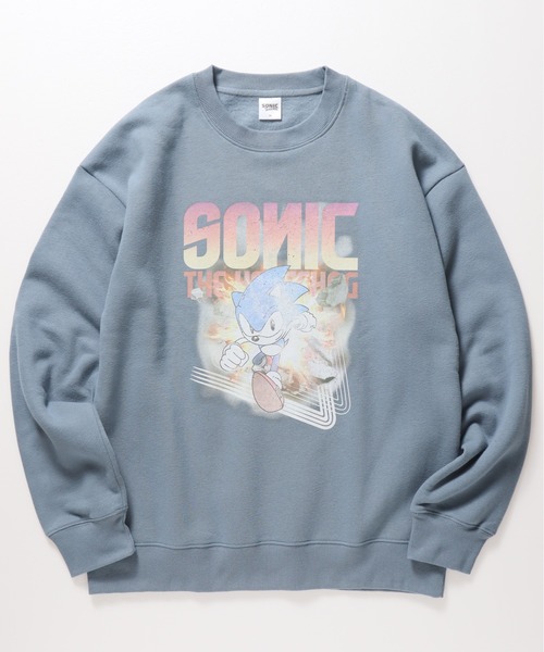 ALWAYS GOOD TIME(オルウェイズグッドタイム)の「【SONIC/ソニック】裏起毛ピグメント風プリントスウェット(スウェット・メンズ・ブラック系その他/アイボリー/ダークブルー/スミクロ・LARGE/MEDIUM)」の11枚目の写真