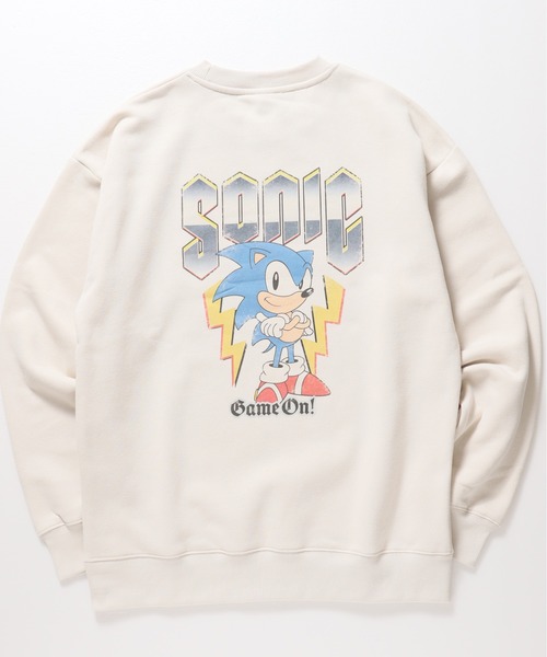 ALWAYS GOOD TIME(オルウェイズグッドタイム)の「【SONIC/ソニック】裏起毛ピグメント風プリントスウェット(スウェット・メンズ・ブラック系その他/アイボリー/ダークブルー/スミクロ・LARGE/MEDIUM)」の6枚目の写真