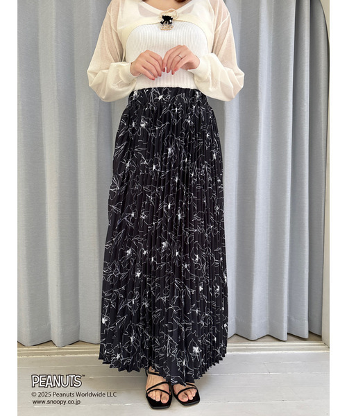 MIIA（ミーア）の「PEANUTS ラインフラワースカート（スカート・レディース・オフホワイト/ブラック・FREE）」の17枚目の写真