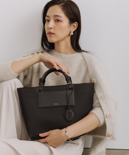 E'POR(エポール)の「【E'POR】【撥水加工・超軽量】 BOAT BAG Medium(トートバッグ・レディース・キナリ/ブラック・FREE)」の15枚目の写真