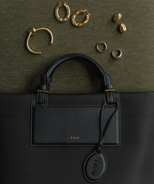 E'POR(エポール)の「【E'POR】【撥水加工・超軽量】 BOAT BAG Medium(トートバッグ・レディース・キナリ/ブラック・FREE)」の18枚目の写真