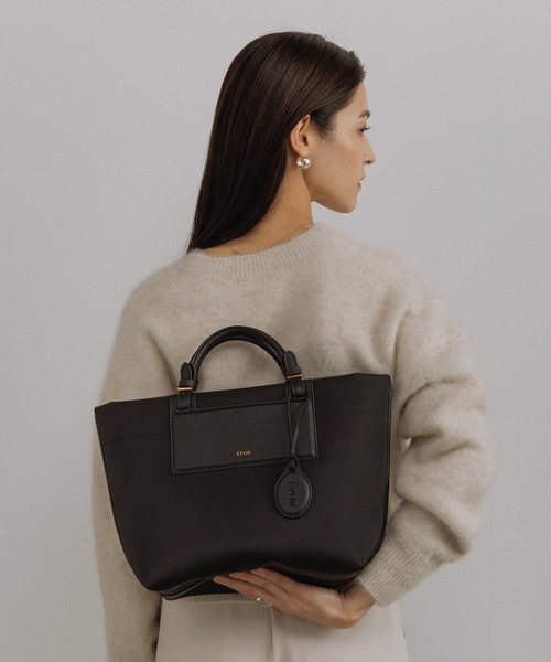 E'POR(エポール)の「【E'POR】【撥水加工・超軽量】 BOAT BAG Medium(トートバッグ・レディース・キナリ/ブラック・FREE)」の21枚目の写真