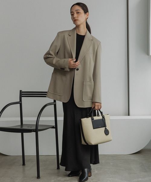 E'POR(エポール)の「【E'POR】【撥水加工・超軽量】 BOAT BAG Medium(トートバッグ・レディース・キナリ/ブラック・FREE)」の22枚目の写真