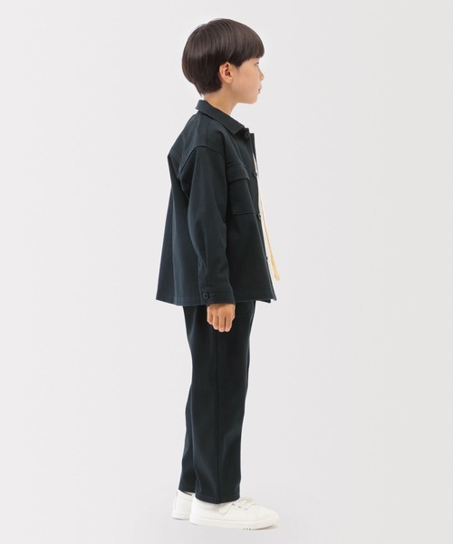 無印良品（ムジルシリョウヒン）の「キッズ　縦横ストレッチヘリンボーンベイカーパンツ（その他パンツ・キッズ・ダークグリーン/ブラック・120/110/150/140/130）」の15枚目の写真