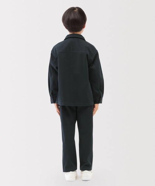 無印良品（ムジルシリョウヒン）の「キッズ　縦横ストレッチヘリンボーンベイカーパンツ（その他パンツ・キッズ・ダークグリーン/ブラック・120/110/150/140/130）」の16枚目の写真