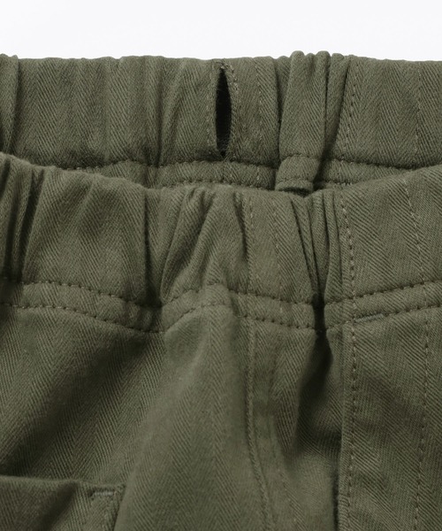 無印良品（ムジルシリョウヒン）の「キッズ　縦横ストレッチヘリンボーンベイカーパンツ（その他パンツ・キッズ・ダークグリーン/ブラック・120/110/150/140/130）」の6枚目の写真