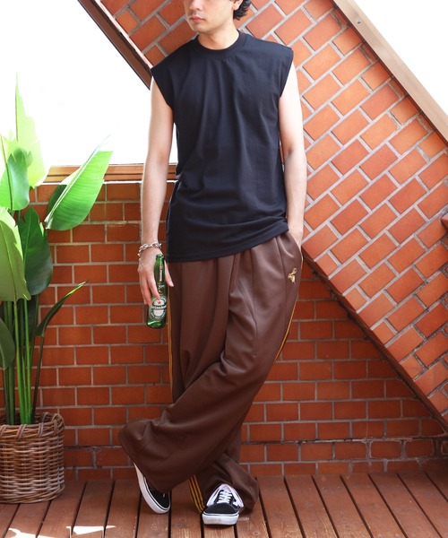 ８(eight)（エイト）の「ハチ刺繍入りバルーンパンツ（スウェットパンツ・メンズ・ブラック/アイボリー/ブラウン・MEDIUM/LARGE）」の6枚目の写真