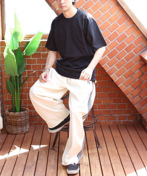 ８(eight)（エイト）の「ハチ刺繍入りバルーンパンツ（スウェットパンツ・メンズ・ブラック/アイボリー/ブラウン・MEDIUM/LARGE）」の4枚目の写真