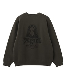 最終価格X-girl　エックスガール　編込みニット　グレー X-girl｜エックスガールのニット/セーター（グレー/灰色系）通販