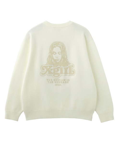 FACE EMBROIDERY KNIT TOP（ニット/セーター）｜X-girl（エックス