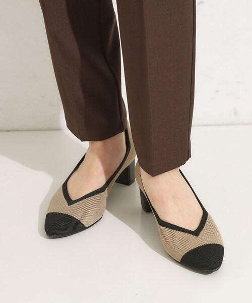 SHOO・LA・RUE(シューラルー)の「ニットヒールパンプス(パンプス・レディース・ブラック/ベージュ系その他6・35/25/50/45)」の3枚目の写真