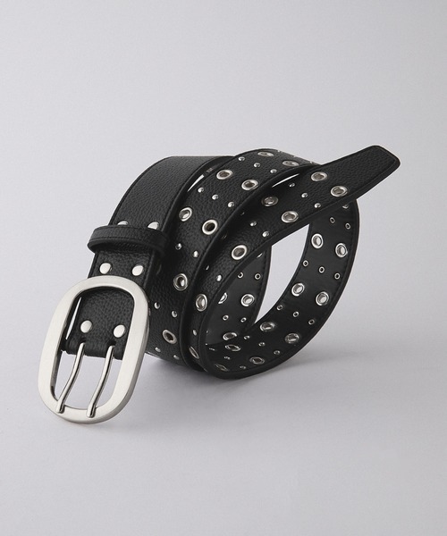 セール】【Alfred Alex】ビッグバックルダブルピンスタッズアイレット