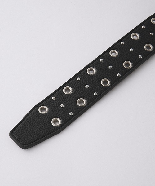 セール】【Alfred Alex】ビッグバックルダブルピンスタッズアイレット