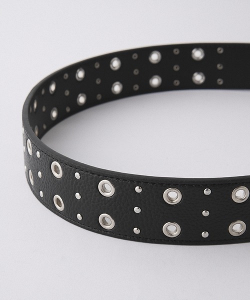 セール】【Alfred Alex】ビッグバックルダブルピンスタッズアイレット