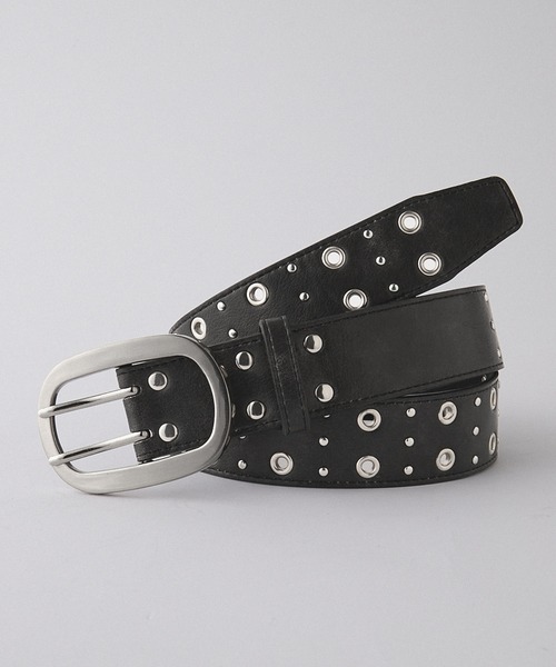 セール】【Alfred Alex】ビッグバックルダブルピンスタッズアイレット