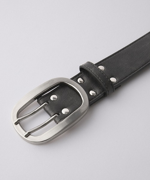 セール】【Alfred Alex】ビッグバックルダブルピンスタッズアイレット