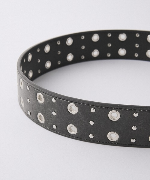 セール】【Alfred Alex】ビッグバックルダブルピンスタッズアイレット