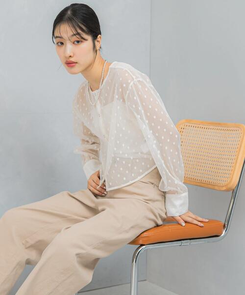 URBAN RESEARCH ROSSO WOMEN(アーバンリサーチ ロッソ)の「シアーメッシュドットプルオーバー(その他トップス・レディース・オフホワイト/ブラック・FREE)」の22枚目の写真