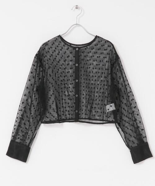 URBAN RESEARCH ROSSO WOMEN(アーバンリサーチ ロッソ)の「シアーメッシュドットプルオーバー(その他トップス・レディース・オフホワイト/ブラック・FREE)」の5枚目の写真